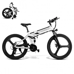 Rymic Electric Bike Rymic Folding Electric Bike for Adults, 350W 26'' Electric Bicycle with Removable 48V 10Ah Lithium Battery for Adults, 21 Speed Shifter Electric Bicycle Handle LCD Meter Magnesium Alloy Wheel