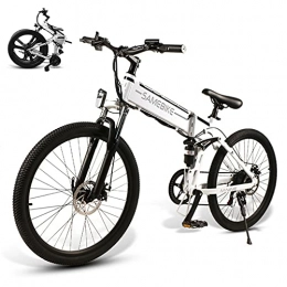 Rymic Bike Rymic Folding Electric Bike for Adults, 350W 26'' Electric Bicycle with Removable 48V 10Ah Lithium Battery for Adults, 7 Speed Shifter Electric Bicycle Handle LCD Meter Magnesium Alloy Wheel