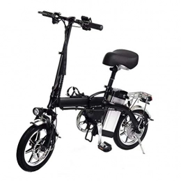 RZBB Bike RZBB 14" Folding Electric Bike With 48V 10Ah Lithium Battery 350W High-Speed Motor For Adults -Black Lithium Battery Electric Bike Foldable Portable Small Car