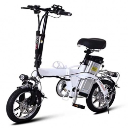 RZBB Bike RZBB Folding Ebike With 350W 48V / 10Ah Battery, 14 Inch Foldable Electric Bike For Adult, Folding Electric Bicycle With Bike Pedals, Up To 40 Km / H
