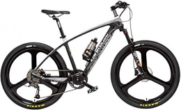 FFSM Bike S600 26 Inch Power Assist E-bike 240W 36V Removable Battery Carbon Fiber Frame Hydraulic Disc Brake Torque Sensor Pedal Assist Mountain Bike (Color : Black White, Size : 6.8Ah) plm46