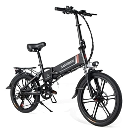 Samebike Bike SAMEBIKE 20'' Electric Bike for Adult, XD30-II Upgrade Version with 48V 10.4AH Removable Lithium-Ion Battery, Folding City Commuter Electric Bicycle (Black)