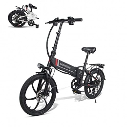 Samebike Electric Bike SAMEBIKE 20LVXD30 Electric Bike 48V 10AH Lithium Battery with Remote Control Folding Electric Bicycle City Commuter Ebike 20 inch for Adults (Black)