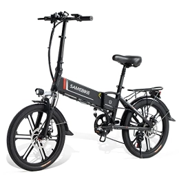 Samebike Electric Bike SAMEBIKE 20LVXD30-II Folding 20" Electric City Bike 48V 10.4AH Lithium Battery for Adults, Folding Electric Bicycle Commuter Ebike with LCD Display & Front and Rear Bike Lights