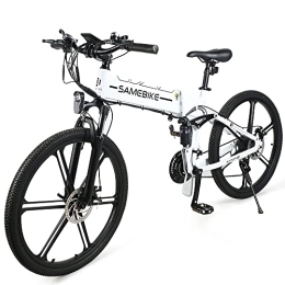 Samebike  SAMEBIKE 26 Inch Electric Bicycle For Adults, Foldable Unisex City Electric Bicycle, 48V 10.4AH / 12.5AH Removable Battery, Shimano 21 Speeds