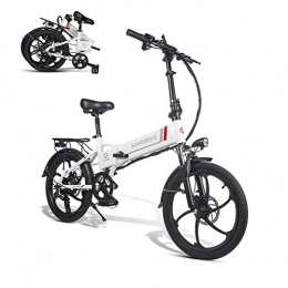 Samebike Bike SAMEBIKE Electric Bike 20LVXD30 20" Wheel 48V 10AH Lithium Battery with Remote Control Black White