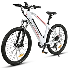 Samebike Bike SAMEBIKE Electric Bike for Adults 27.5 inch with 48V 10.4AH Removable Lithium Battery Shimano Professional 7 Speed Gears and LCD Smart Meter, Electric Bike for Adults Mountain Commuter Bike, White