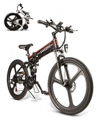 Samebike Bike SAMEBIKE Electric Mountain Bike 26 Inch Wheel Folding Ebike 350W 48V 10AH Electric Mountain Bike 21 Speed Magnesium Alloy Rim for Adults (Black)