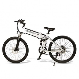 Samebike Electric Bike SAMEBIKE Electric Mountain Bike for Adults 26" Wheel Folding Ebike 350W Aluminum Electric Bicycle for Adults with Removable 48V 10AH Lithium-Ion Battery 23 Speed Gears