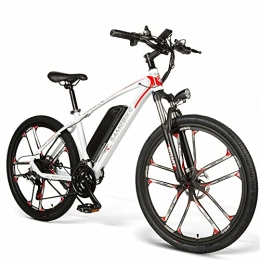 Samebike Bike SAMEBIKE MY-SM26 Electric Mountain Bike 48V8AH Commuter Bicycle 26 inch 21 Speed Magnesium Alloy Wheel for Adults (White)