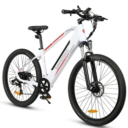 Samebike Electric Bike SAMEBIKE MY275 Electric Bikes for Adults with 48V 10.4AH Removable Battery Mountain Electric Commuter Bicycles 27.5 Inch Ebikes White