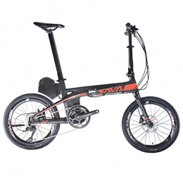 SAVA Folding Electric Bicycle, E8 20" Carbon Fiber Folding E-Bike 200W Pedal-Assist Pedelec Foldable Bicycle with Shimano SORA 9 Speed and Removable 36V/ 8.7Ah Li-ion Battery