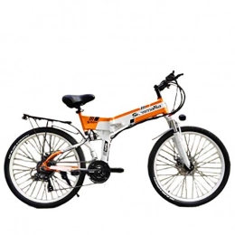 SAWOO Bike SAWOO 26 inch E-bike 500w Electric Mountain Bike Folding Electric Bike For Adults with Removable 12.8Ah Lithium-ion Battery, Professional 21 Speed Gears Fast delivery (orange)