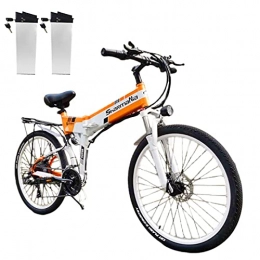 SAWOO Electric Bike SAWOO 26 Inch Mountain Electric Bicycle 500w Folding Ebike 48v 12.8ah Removable and Waterproof Two Batteries 21 Speed Road Bicycle
