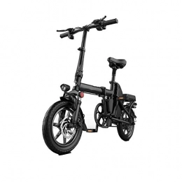 SDFG Electric folding 14 inch bicycle small generation driving lithium battery to help travel light mini bike