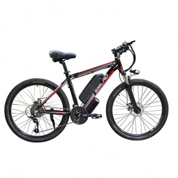 Seesaw Bike Seesaw Adult Electric Bicycles, Smart Mountain Bikes Can Move 48V / 10Ah Large Capacity Lithium Ion Battery 360W Aluminum Alloy Commuter Electric Bicycle, Black red