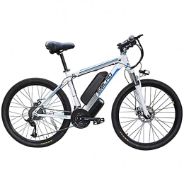 SFSGH Bike SFSGH Electric Bicycles For Adults, Ip54 Waterproof 350W Aluminum Alloy Ebike Bicycle Removable 48V / 13Ah Lithium-Ion Battery Mountain Bike / Commute Ebike(Color:white / blue)