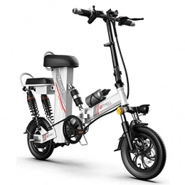 SFXYJ Electric Bike SFXYJ Folding Double People Electric Bike with Removable Battery - 48V 15Ah Pedal Assist E-Bike 14-Inch Tires - 720W Motor, 60KM Recharge Mileage, 3 Riding Modes Mountain Bicycles, White