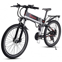 Shengmilo Electric Bike Shengmilo Electric Bicycle 26 inch 4.0 fat Tire Electric Mountain Folding Bicycle, 350W 48V 13Ah Full Suspension and Shimano 21 Speed, Ultra-light Aluminum Body with Rear Frame, M80 Suitable for Adult.