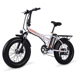 Shengmilo Electric Bike Shengmilo Electric bicycle E-bike Power-assisted Bicycle for Adult, Electric bike 20 Inch Fat Tire Mountain Bike, Lockable Suspension Fork MX20 e bike (WHITE)