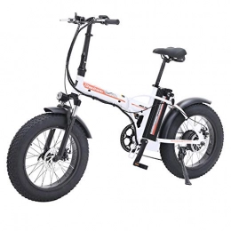 sheng milo Electric Bike Shengmilo Electric Folding City EBIKE 500W*48V*15Ah 7Speed SHIMANO Derailleur with LCD Display, Dual Disk Brakes for Unisex (White-Spoke fat tire)
