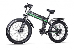 Shengmilo Electric Bike Shengmilo MX01 Electric Bike 26 Inches Folding E-bike For Adults, Max Speed 25 Mph, 3 Riding Modes, Pedal Assist, With 12.8Ah Removable Lithium Battery (One Battery, Green)