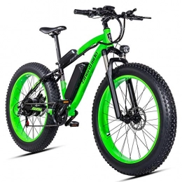 Shengmilo-MX02 Electric Bike Shengmilo-MX02 26inch Fat Tire Electric Bike 1000W / 500W Beach Cruiser Mens Women Mountain e-Bike Pedal Assist 48V 17AH Battery (Green (one battery), China 1000W Motor)