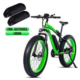 Shengmilo-MX02 Electric Bike Shengmilo-MX02 26inch Fat Tire Electric Bike 1000W / 500W Beach Cruiser Mens Women Mountain e-Bike Pedal Assist 48V 17AH Battery (Green(two battery), China 1000W Motor)