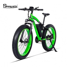 Shengmilo-MX02 Electric Bike Shengmilo-MX02 Electric Bike BAFANG 500w Electric Mountain Bike Fat Bike 26 * 4.0 Tire (greenWith throttle)