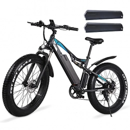 Vikzche Q Electric Bike shengmilo MX03 Electric Bike 48V 1000w for Adults Fat Tire Mountain Bike with XOD Front and Rear Hydraulic Brake SystemTwo 48V 17AH Batteries