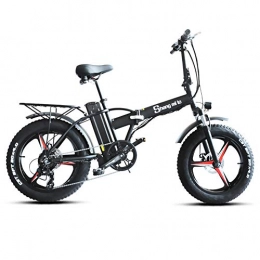 Shengmilo Electric Bike Shengmilo MX20-PLUS 500W electric bike, 20 inch one-wheel folding Electric Bicycle, Fat Tire Ebike, 48V 15AH, ebike (Black)