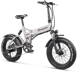通用 Electric Bike Shengmilo - MX21 20 Inch Folding Electric Bike, 4.0 Wide Tire Snow Bike, 12.8Ah Off-Road Beach Bike, Men / Women