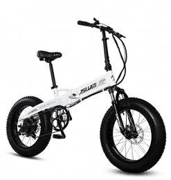 SHIJING Electric Bike SHIJING Folding electric bike 20 inches 4.0snow fat tires 36v li-ion battery power battery 350W variable-speed electric bicycle adult, 2
