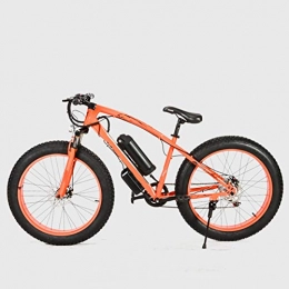 SHJC Electric Bike SHJC 26'' Fat Tire Mountain E-Bike, Beach Cruiser Electric Bike Full Suspension Lithium Battery Hydraulic Disc Brakes Shockproof Tire, for Outdoor Fitness City Commuting Adult Ebike