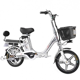 SHJR Bike SHJR Adult Electric Commuter Bike, 350W 48V Lithium Battery Aluminum Alloy Retro Electric Bicycle, 16Inch Aluminum Alloy Integrated Wheel, 16AH