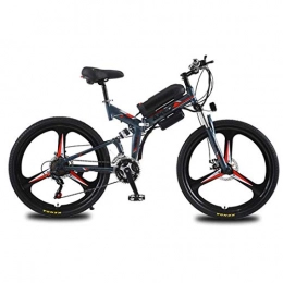 SHJR Electric Bike SHJR Adult Electric Mountain Bike 36V Lithium Battery, Foldable High-carbon steel Frame Electric Bicycle, With LCD Display E-Bikes, C, 10AH