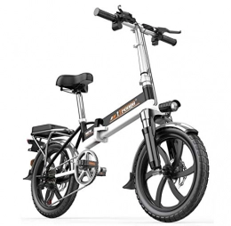SHJR Bike SHJR Adult Foldable Mountain Electric Bike, 48V Lithium Battery, 400W Aluminum Alloy Electric Bicycle 20 Inch Magnesium Alloy Wheels, 60KM