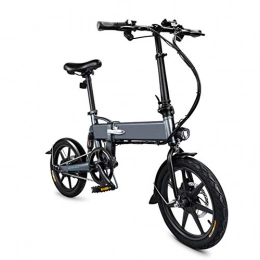 SHUAIGUO Bike SHUAIGUO 16 inches Bikes, Folding Electric Bikes for Adults 7.8AH 250W 36V Lightweight with LED Headlights and 3 Modes Suitable for Men Teenagers Fitness City Commuting, Black