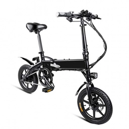 SHUAIGUO Electric Bike SHUAIGUO Electric Bicycle, 20-inch Foldable E-bike with 48V 10.4Ah Lithium Battery 250W Motor 30 km / h 14 inches, Black