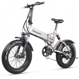 Skyzzie Electric Bike Skyzzie Electric Bikes for Adult 20 Inch Folding Electric Bike Alloy Ebikes Bicycles Fat e bike with 48V 12.8Ah Removable Lithium-Ion Battery, 500W Motor, LCD Display