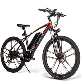 OLK Bike SM26 Electric Mountain Bike, E-bike for adults 8Ah 350W 48V Fat Tire 26 Inch with Shimano 21 Speed Moped Bicycles Fast for Mens Women Sports - Black