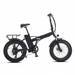 Smisoeq 20 inches 500W foldable electric bicycle snow mountain bike, with the rear seat, and a lithium battery with 48V 15AH disc brake