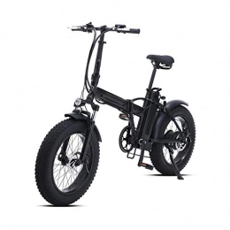 Smisoeq Electric Bike Smisoeq 20 inches foldable electric bicycle 500W 48V 15AH lithium mountain bike, with the rear seat, with disc brakes