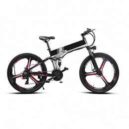 Smisoeq Electric Bike Smisoeq 26 inches electric bike, rear seats with integrated 3-spoke wheels 21 and advanced full suspension gear can be used for night riding