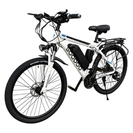 SOODOO Bike SOODOO Electric Bike for Adults, 26'' Electric Mountain Bike with 36V 13Ah Removable Lithium-Ion Battery and 27 Speed Transmission Gears, Double Disc Brakes Ebike, MTB for Men Women
