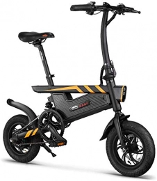 SSeir Electric Bike SSeir Electric bicycle 12 inch foldable electric power assist electric bicycle 250W electric brake bicycle foldable foot pedal-Black