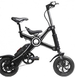 SSeir Electric Bike SSeir12 inch folding electric bicycle aluminum alloy lithium battery bicycle mini adult electric bicycle parent-child children electric car, 8.7ah Two seat, black