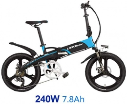 SSeir Bike SSeir20 inch folding bicycle integrated magnesium alloy wheels folding electric mountain bike 5 level auxiliary, 240W7.8A BKBE