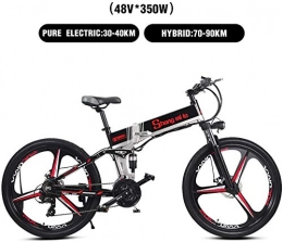 SSeir Electric Bike SSeir26 inch folding electric mountain bike bicycle off-road electric car electric bicycle electric car, Black-one wheel 350W