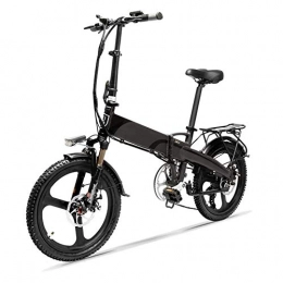 StAuoPK Bike StAuoPK 2020 New Electric Bike, 20-Inch 7-Speed 48V 400W Foldable Electric Bike, Power-Assisted Battery Car, A